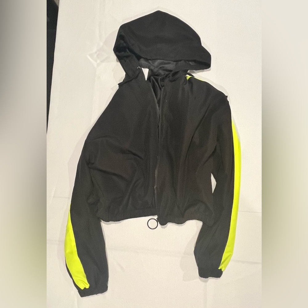 Black and yellow windbreaker